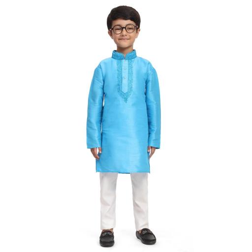 sabella dhupen silk Embroidery work kids kurta wholesale catalog