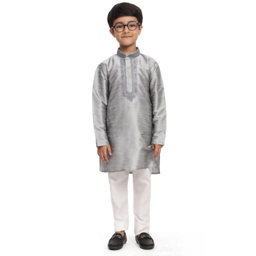 sabella dhupen silk Embroidery work kids kurta wholesale catalog