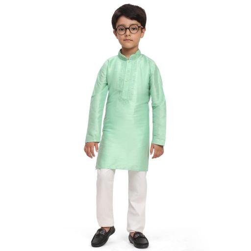 sabella dhupen silk Embroidery work kids kurta wholesale catalog