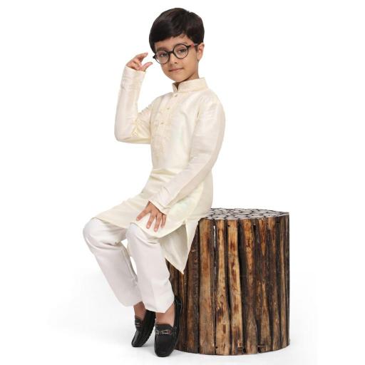 sabella dhupen silk Embroidery work kids kurta wholesale catalog