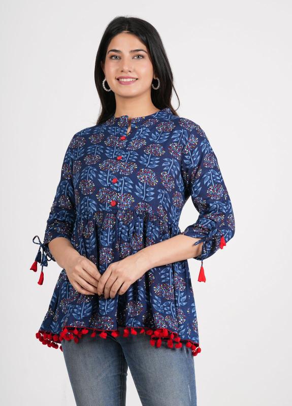 Sabella Ladies Rayon printed tops wholesale catalog