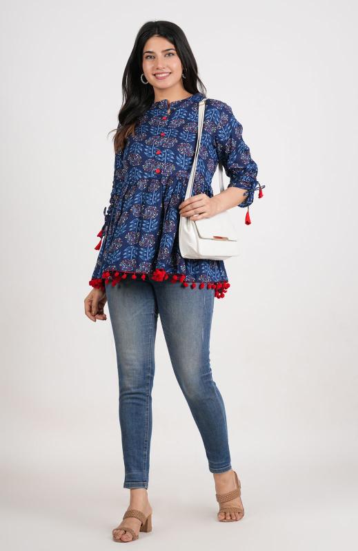 Sabella Ladies Rayon printed tops wholesale catalog