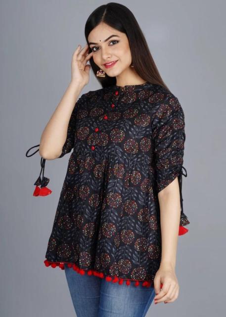 Sabella Ladies Rayon printed tops wholesale catalog