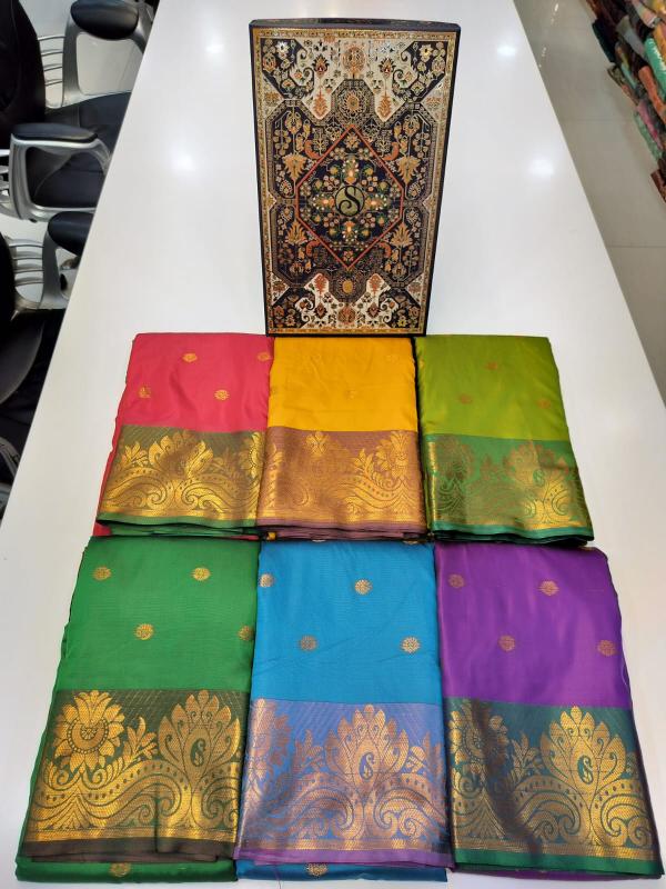 Saroj Kanchi Silk 50*600 silk saree wholesale catalog    