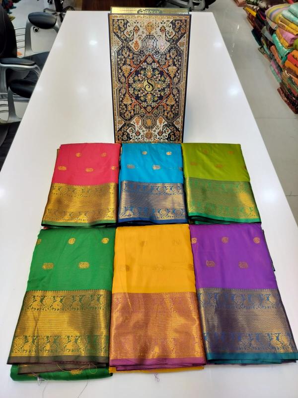 Saroj Kanchi Silk 50*600 silk saree wholesale catalog    