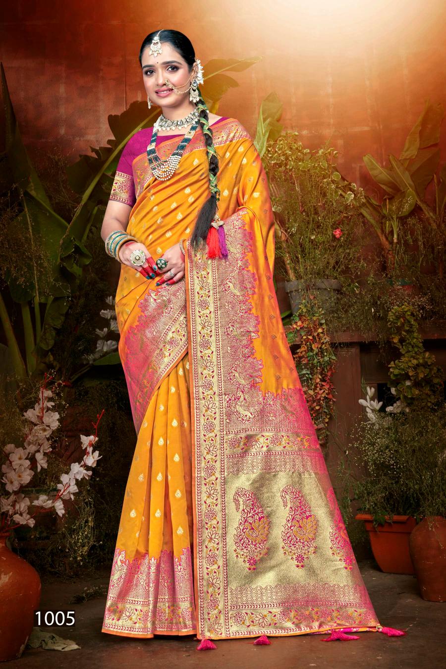 Saroj Madhulekha Silk Vol - 2 50*60 silk Contrast pallu Saree Wholesale catalog    