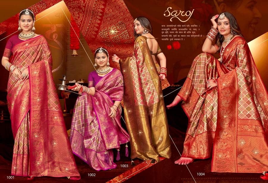 Saroj Rajgharana Vol - 1 Jari jacquard saree collection