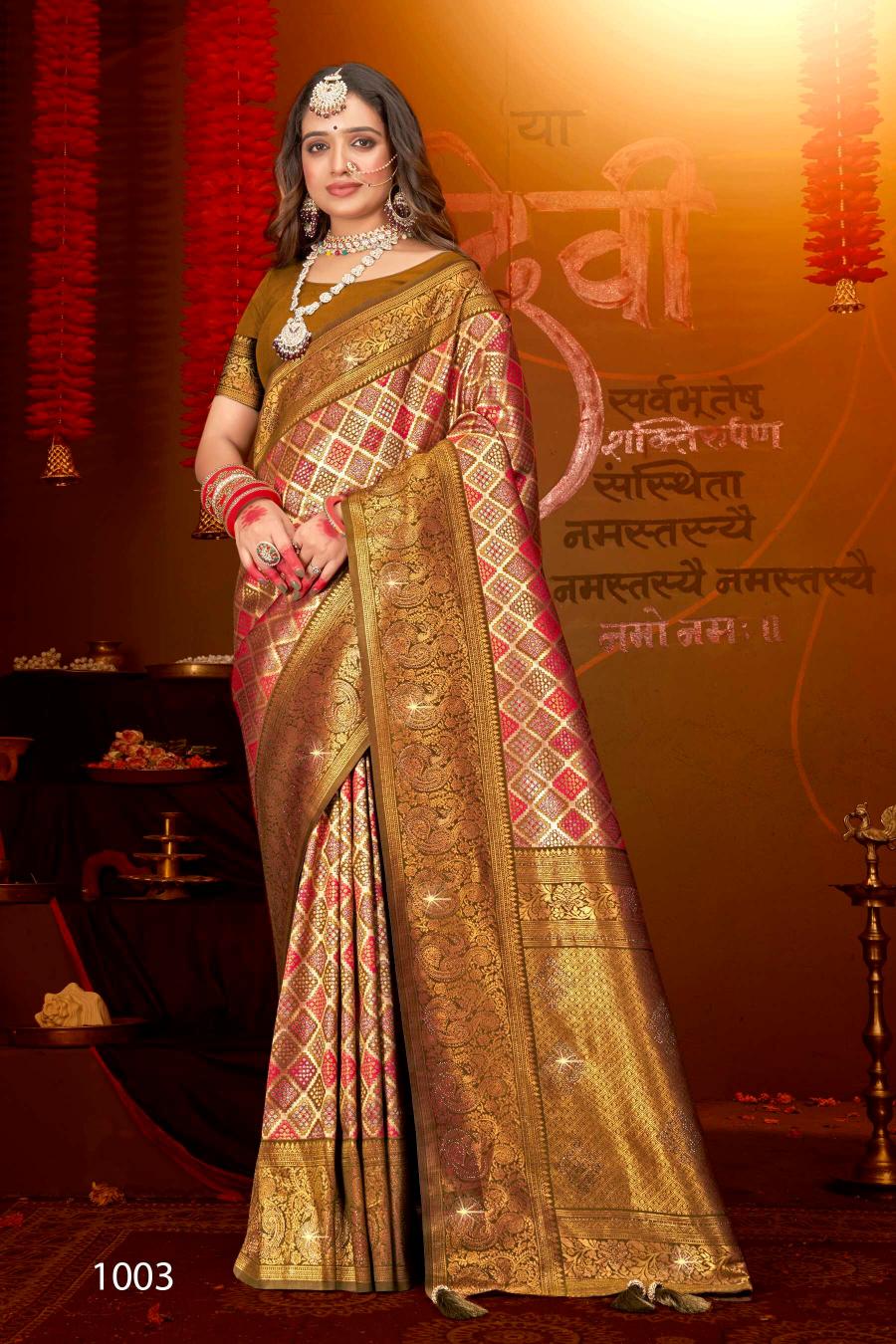 Saroj Rajgharana Vol - 1 Jari jacquard saree collection