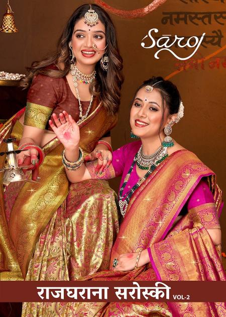 Saroj Rajgharana Vol - 2 Jari jacquard saree collection