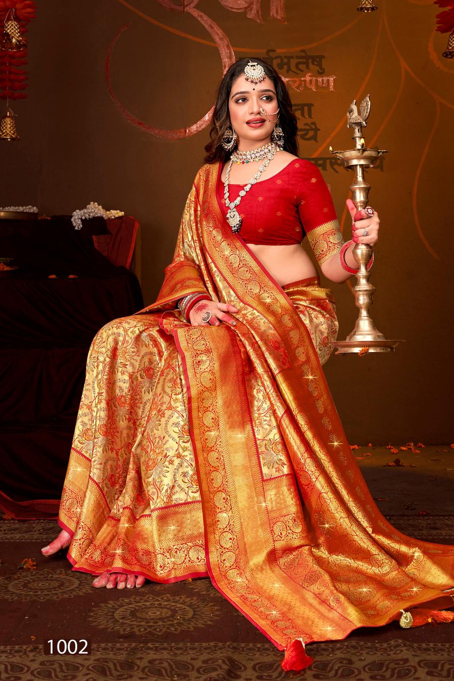 Saroj Rajgharana Vol - 2 Jari jacquard saree collection