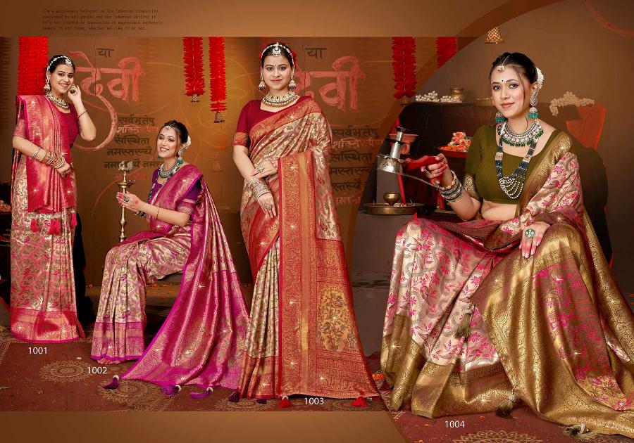 Saroj Rajgharana Vol - 3 Jari jacquard saree collection