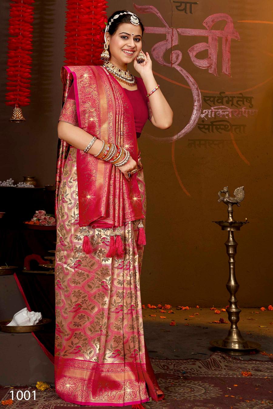 Saroj Rajgharana Vol - 3 Jari jacquard saree collection