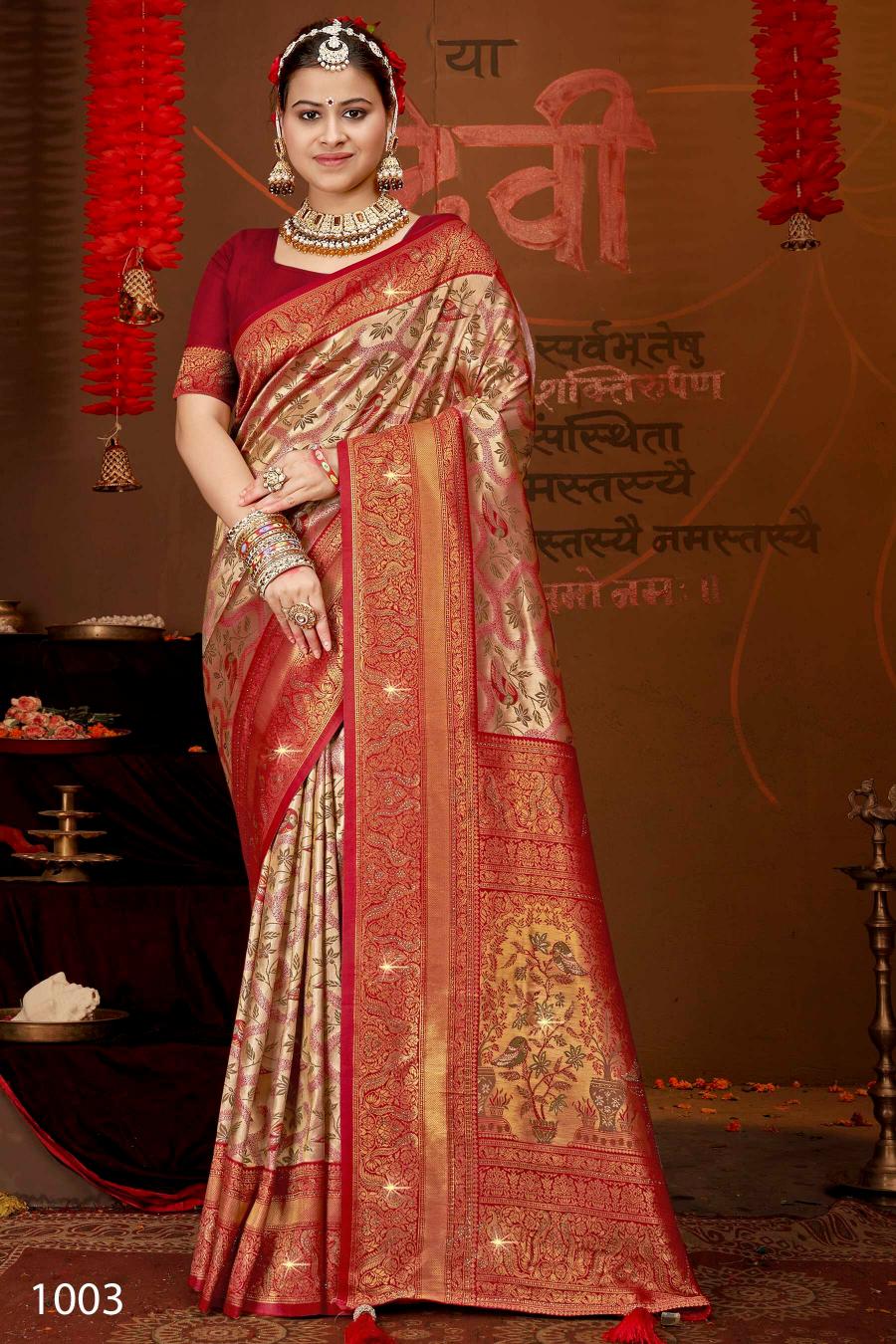 Saroj Rajgharana Vol - 3 Jari jacquard saree collection