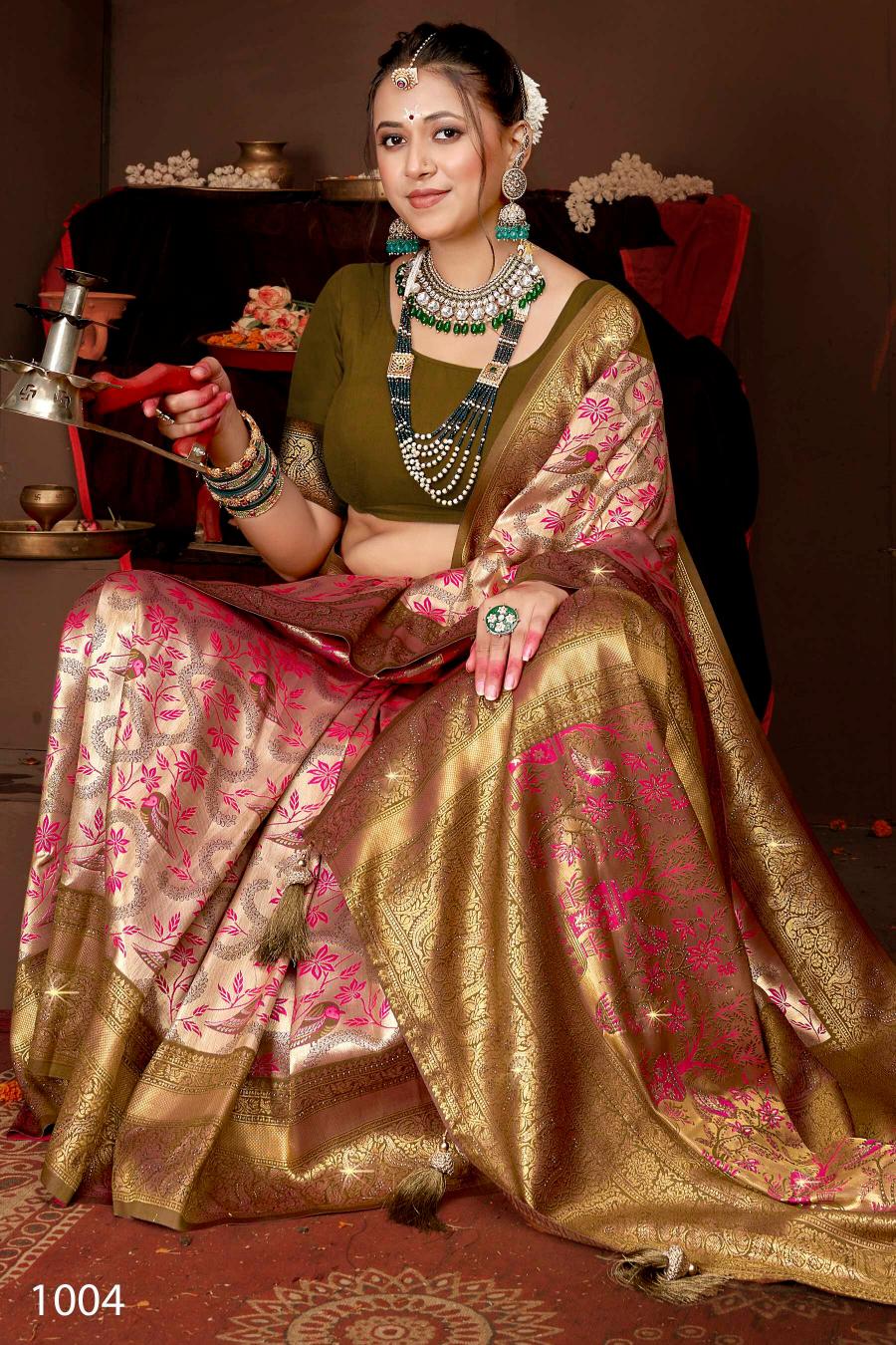 Saroj Rajgharana Vol - 3 Jari jacquard saree collection