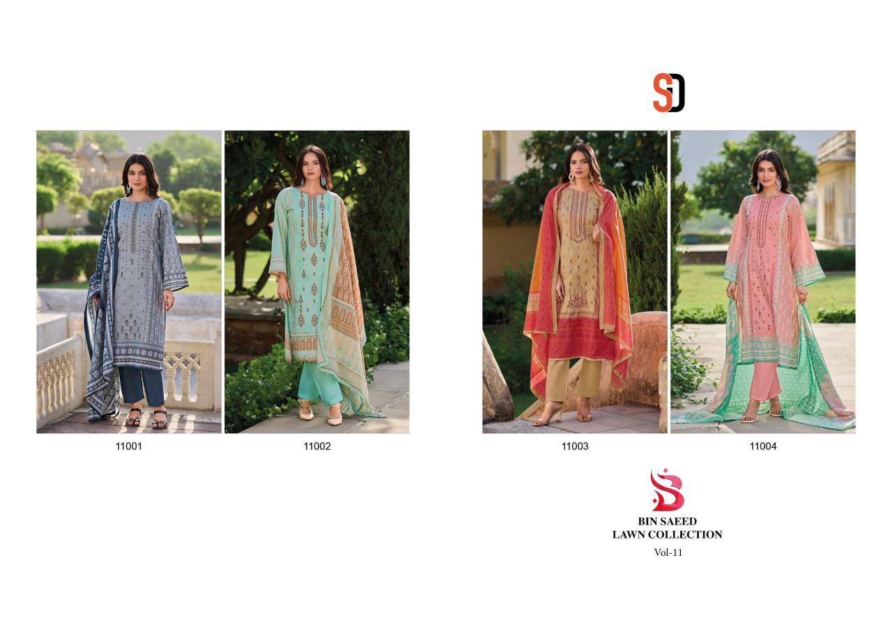 Shraddha Bin Saeed Lawn Collection Vol 11 Pakistani Suit wholesale catalog