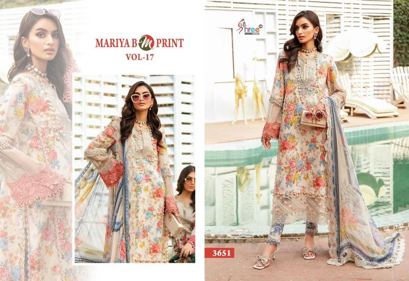 Shree Mariya B M Print Vol 17 Chiffon Dupatta Salwar Kameez Wholesale catalog