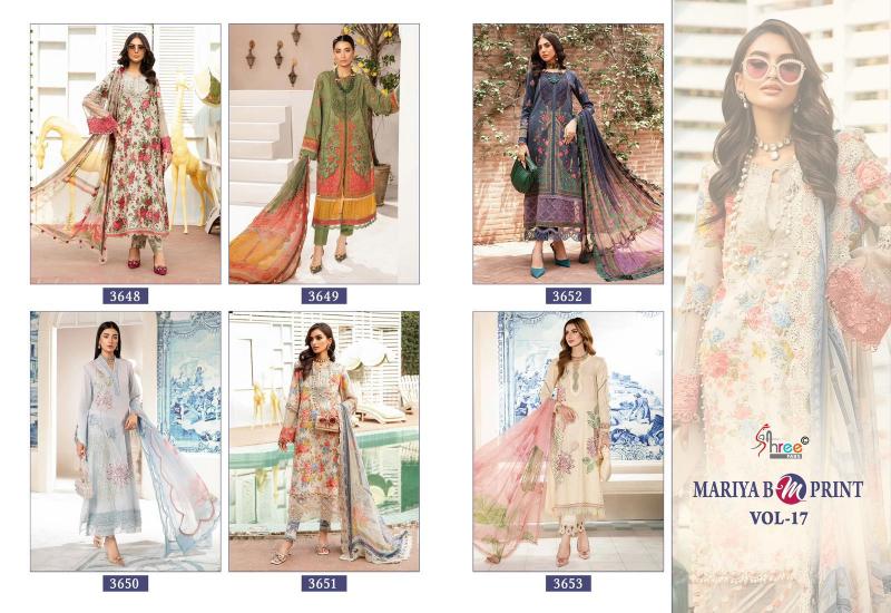 Shree Mariya B M Print Vol 17 Chiffon Dupatta Salwar Kameez Wholesale catalog