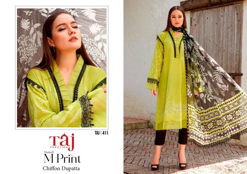 Taj 411 Cotton Dupatta Salwar Suits Wholesale catalog