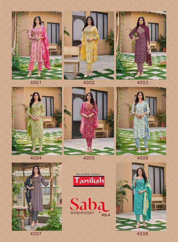 TANIKSH SABA VOL 4 Kurti Wholesale catalog