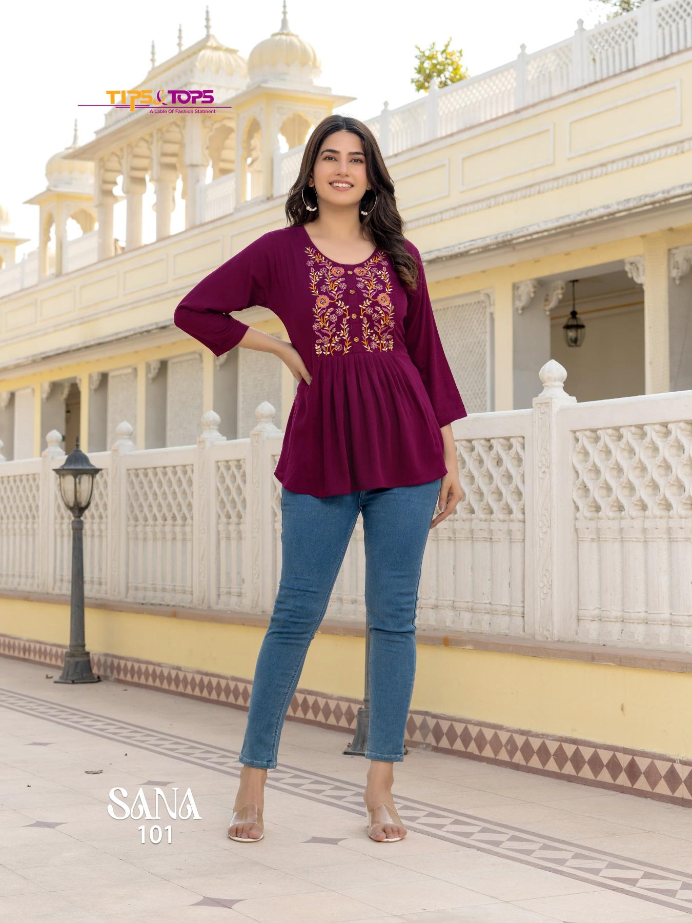 TIPS & TOPS SANA Vol 03 Kurti Wholesale catalog