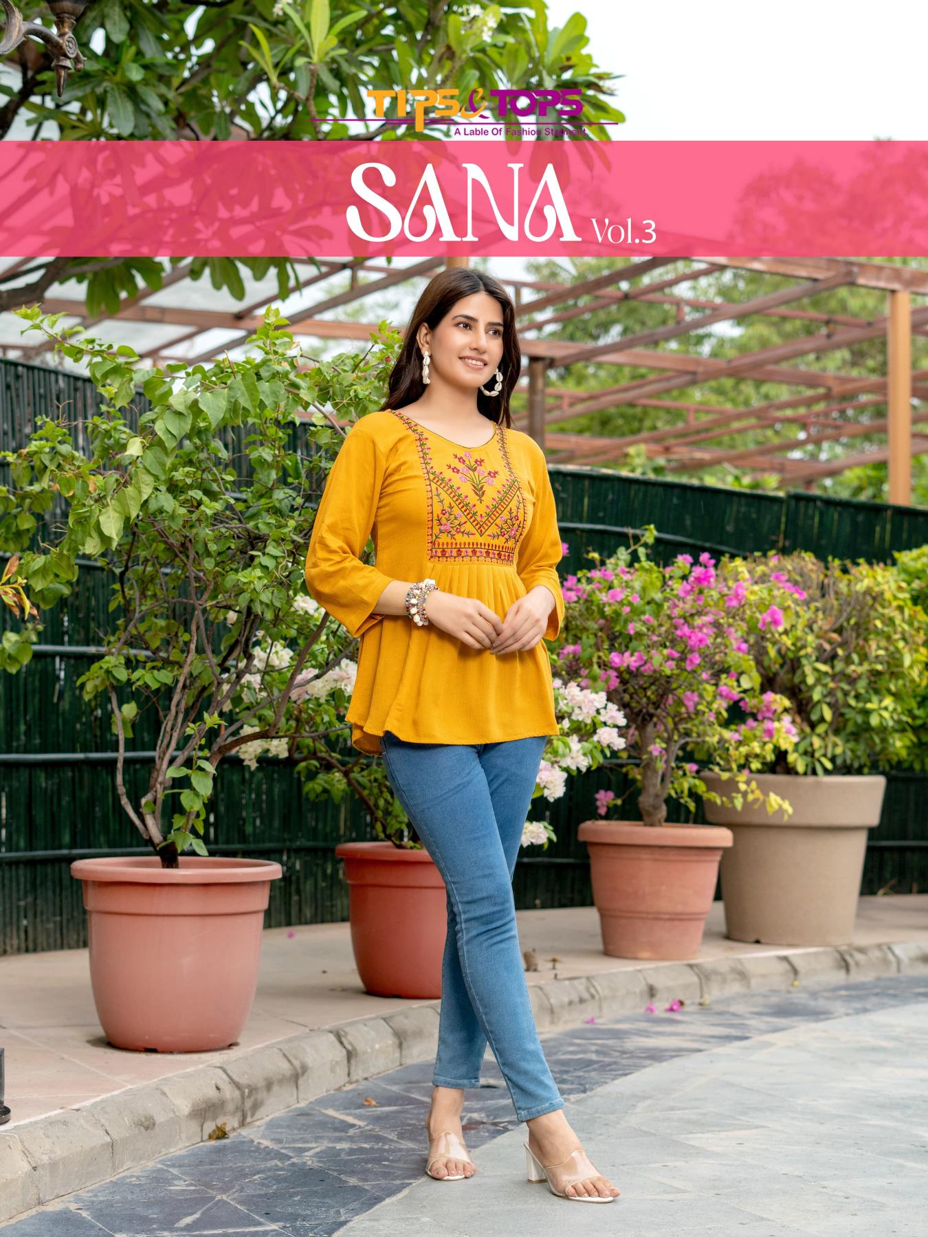 TIPS & TOPS SANA Vol 03 Kurti Wholesale catalog