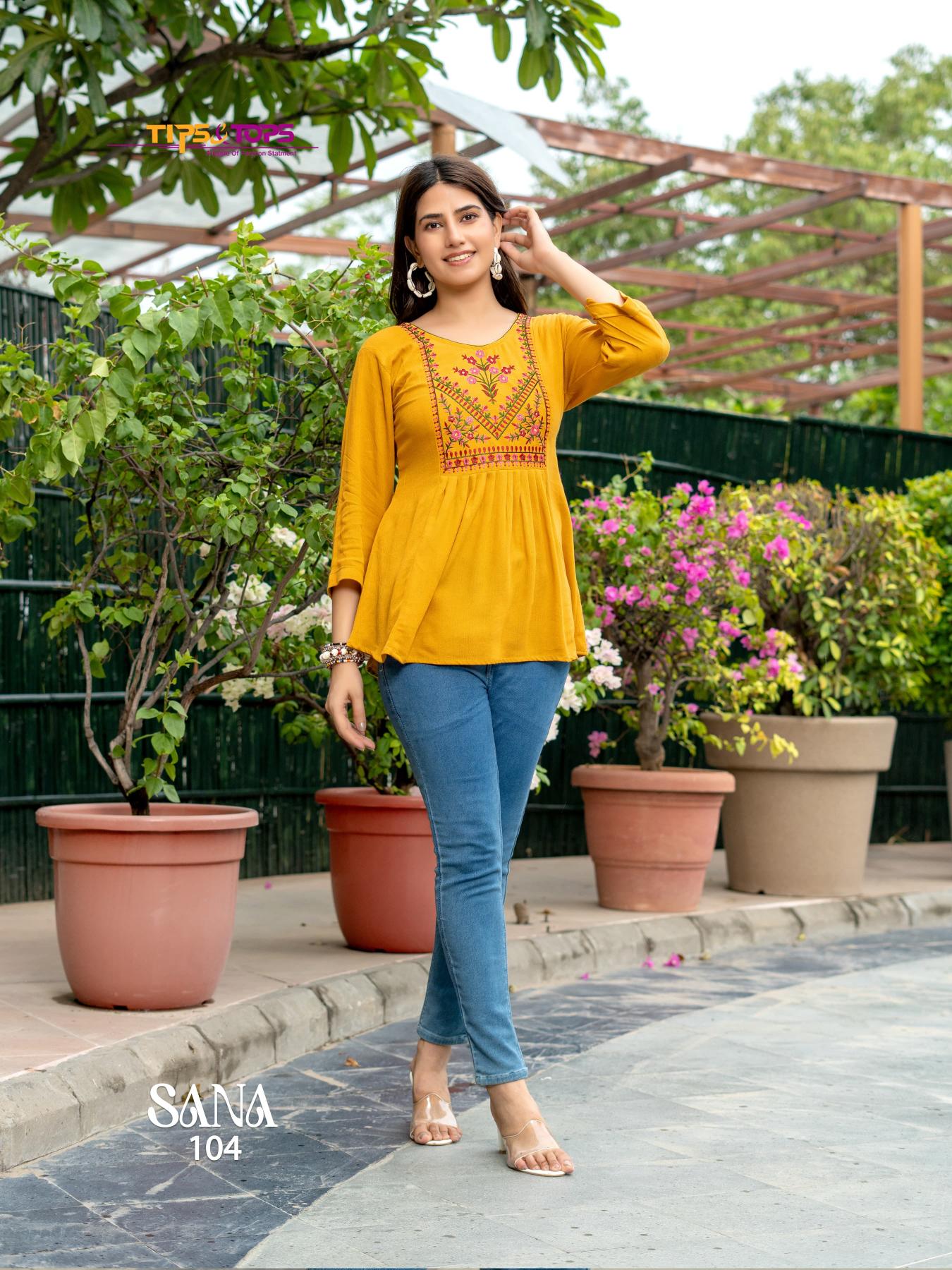 TIPS & TOPS SANA Vol 03 Kurti Wholesale catalog