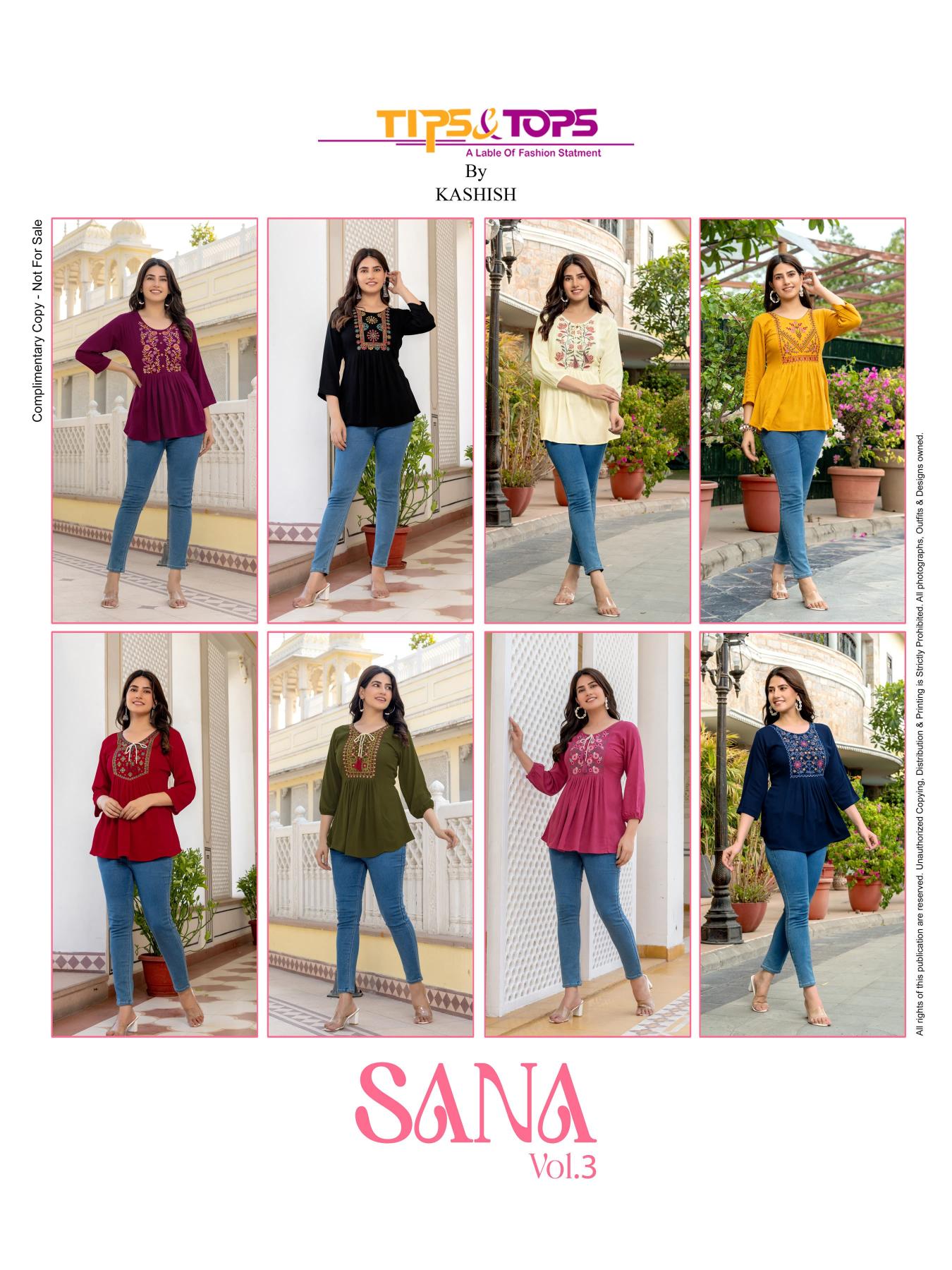 TIPS & TOPS SANA Vol 03 Kurti Wholesale catalog