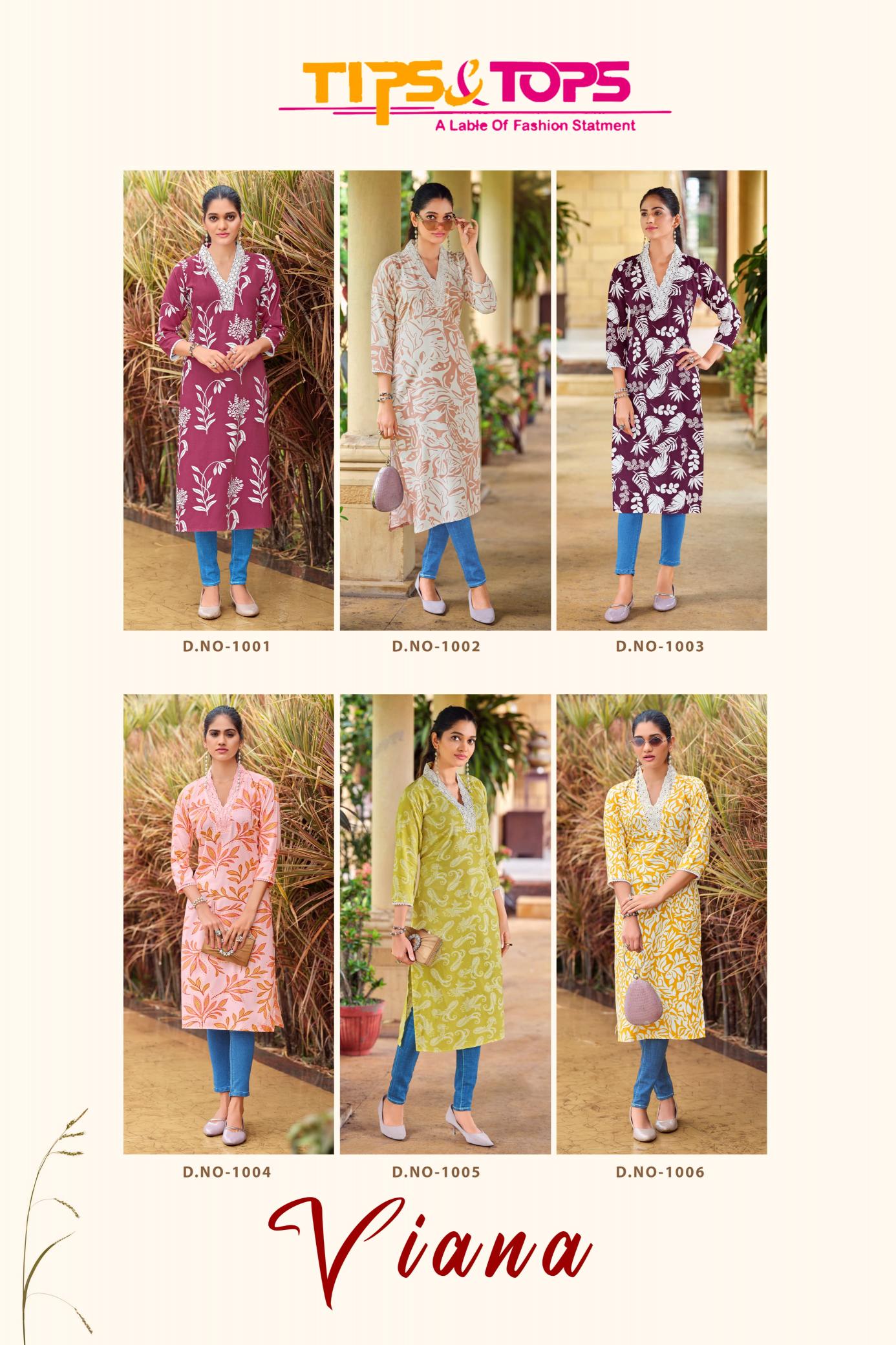 TIPS & TOPS VIANA Kurti Wholesale catalog