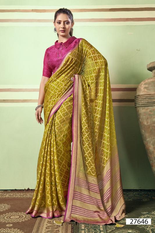 Vallabhi Monalika Designer Brasso Saree wholesale catalog