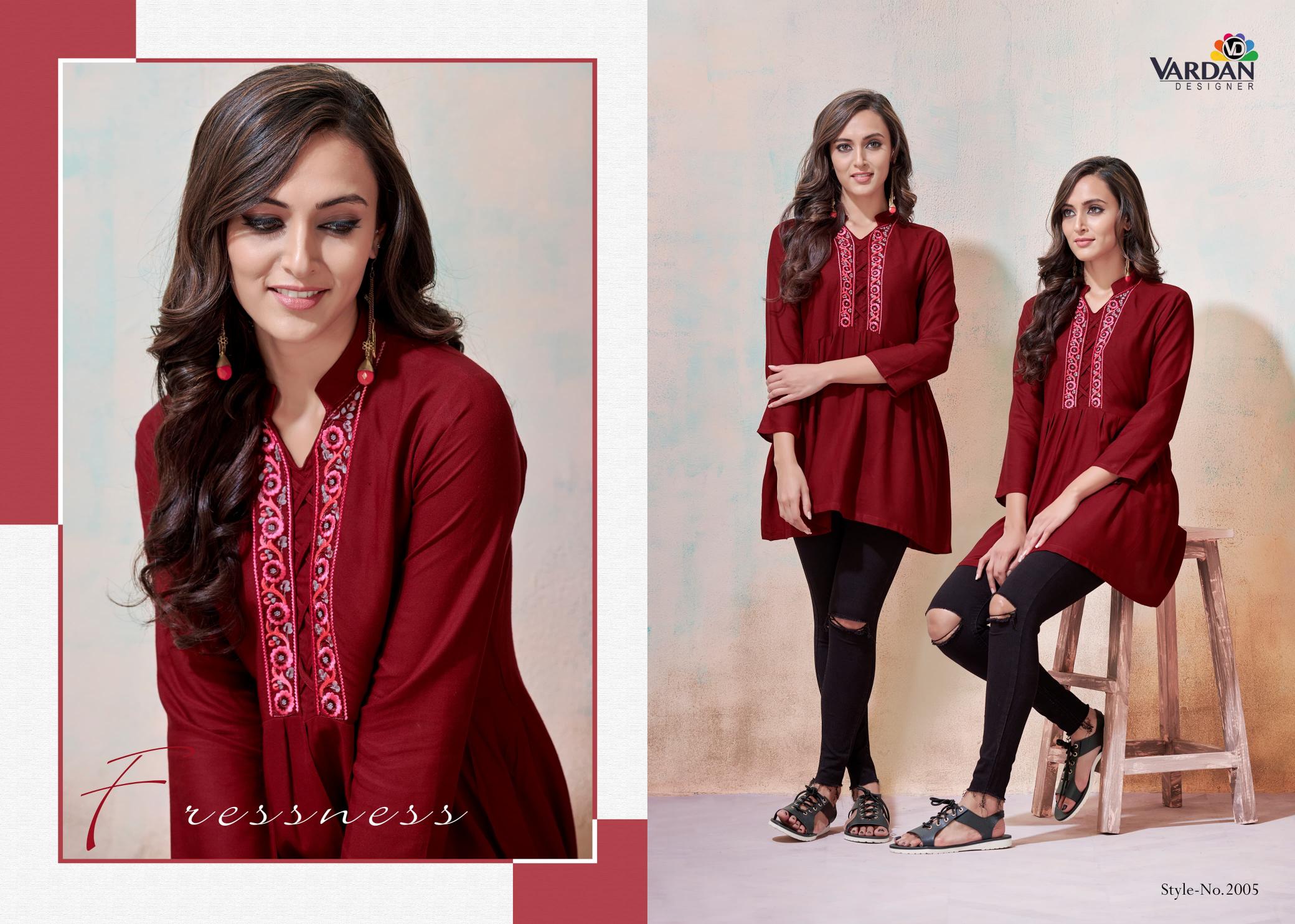 Vardan Designer IRA- Vol 1 Kurti Top Wholesale catalog