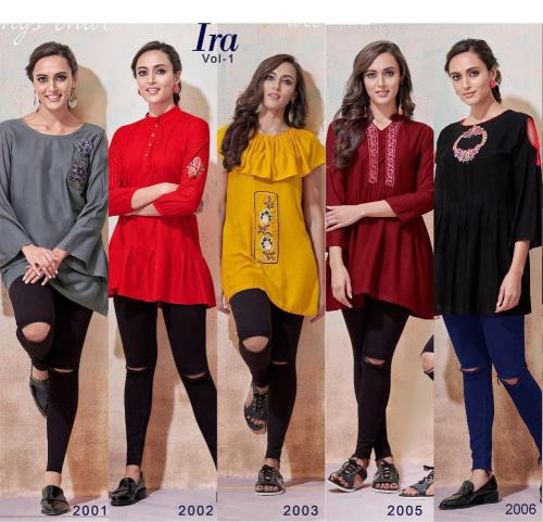 Vardan Designer IRA- Vol 1 Kurti Top Wholesale catalog