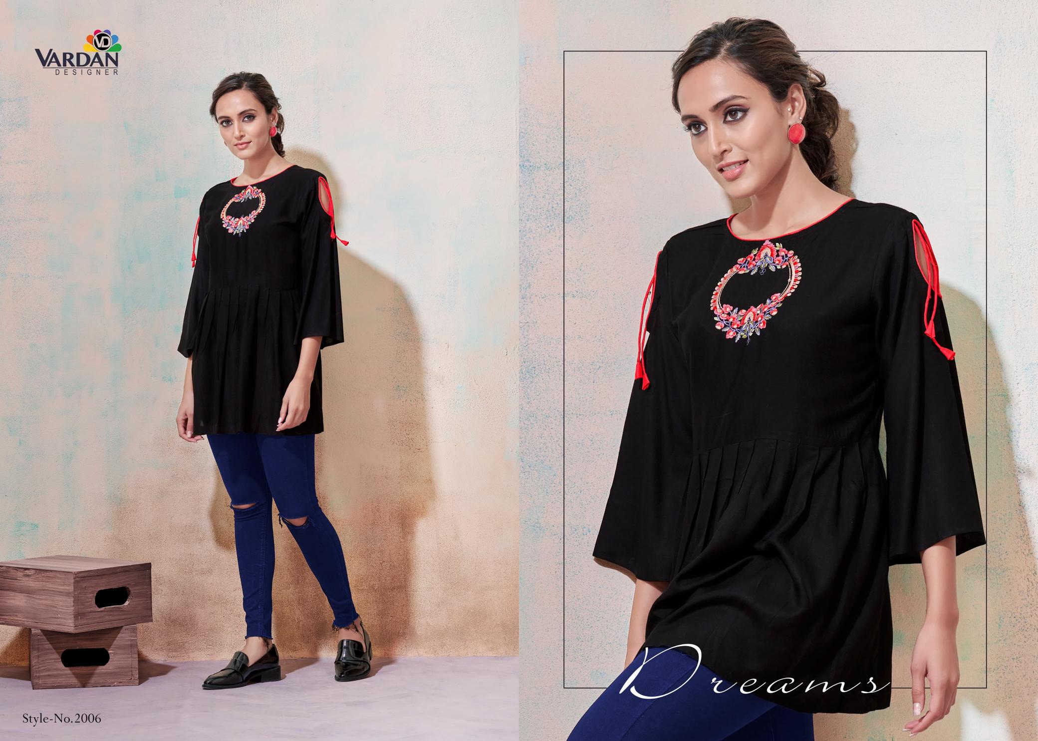 Vardan Designer IRA- Vol 1 Kurti Top Wholesale catalog