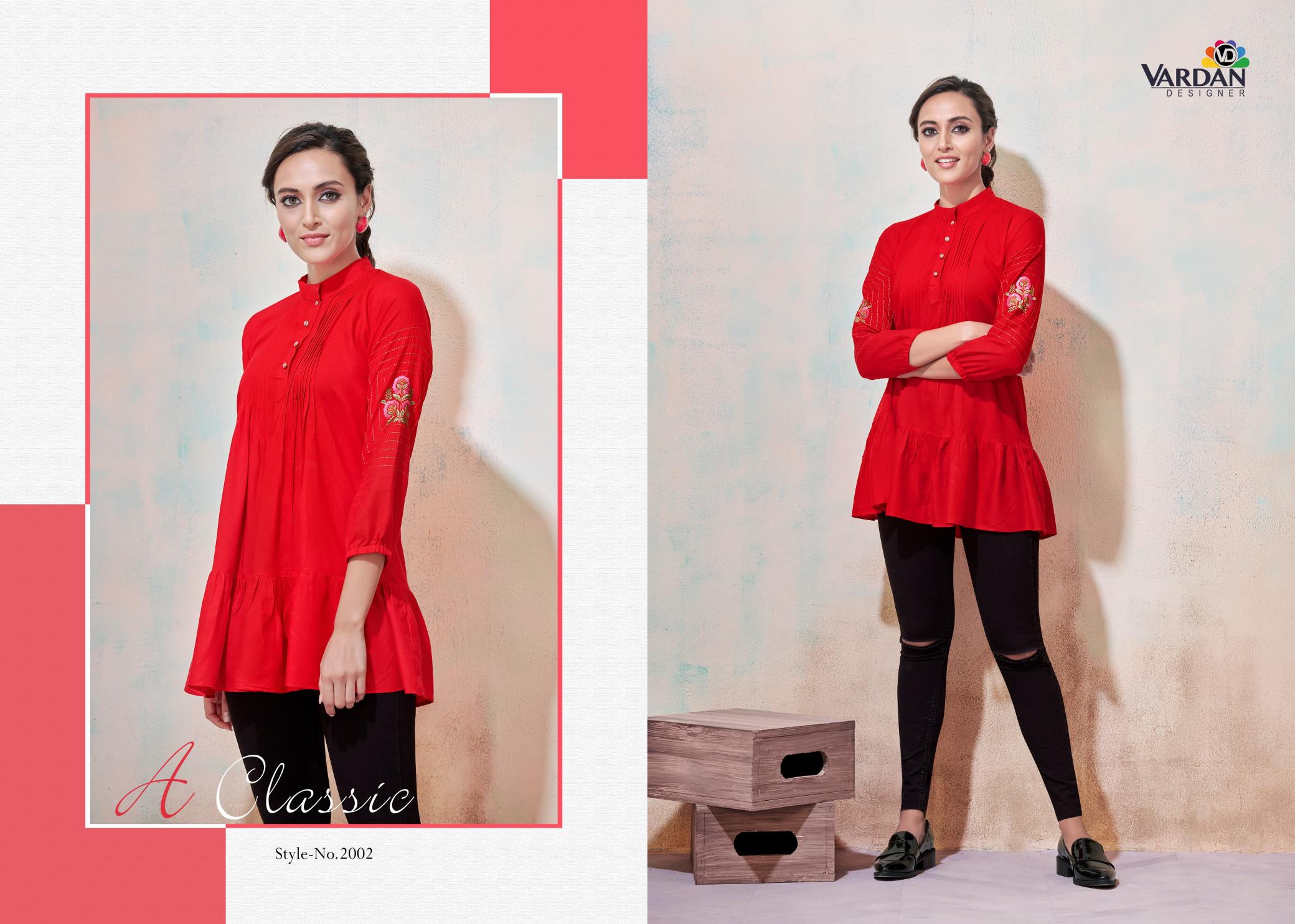 Vardan Designer IRA- Vol 1 Kurti Top Wholesale catalog