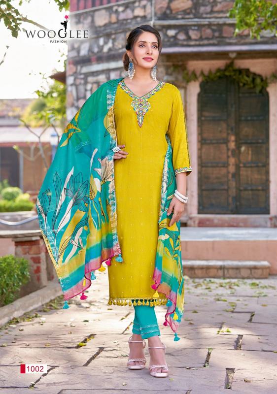 Wooglee Lamha Rayon Weaving Kurti wholesale catalog