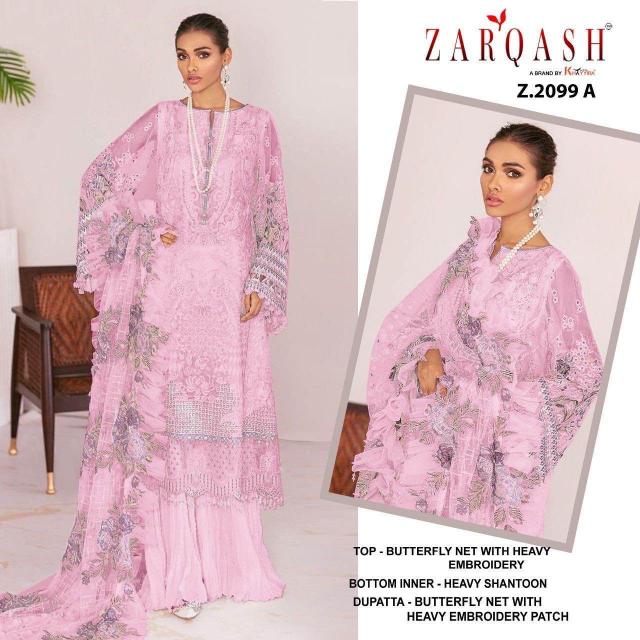 Zarqash Z 2099 A To D Pakistani Salwar Suits wholesale catalog