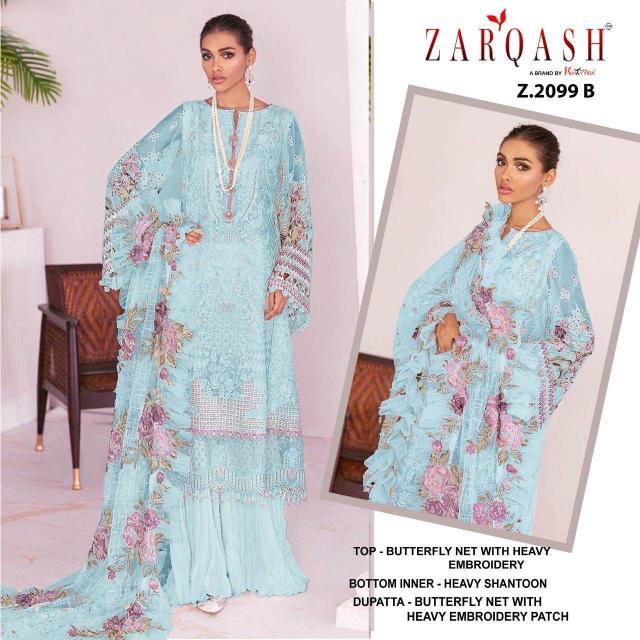 Zarqash Z 2099 A To D Pakistani Salwar Suits wholesale catalog