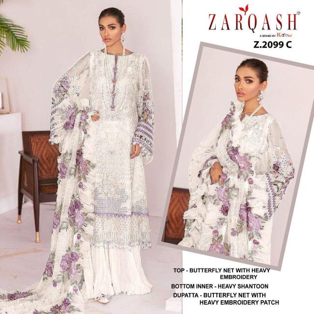 Zarqash Z 2099 A To D Pakistani Salwar Suits wholesale catalog