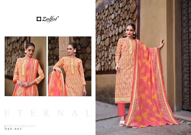 Zulfat Zohra Vol 3 Cotton Printed Designer Dress Material Wholesale catalog