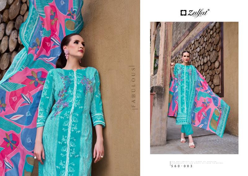 Zulfat Zohra Vol 3 Cotton Printed Designer Dress Material Wholesale catalog