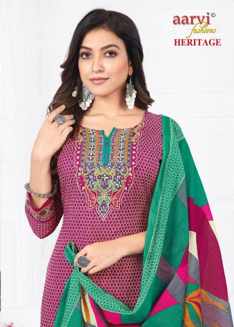 Aarvi Heritage Vol-2 – Katha Work Kurti Pant With Dupatta - Wholesale Catalog