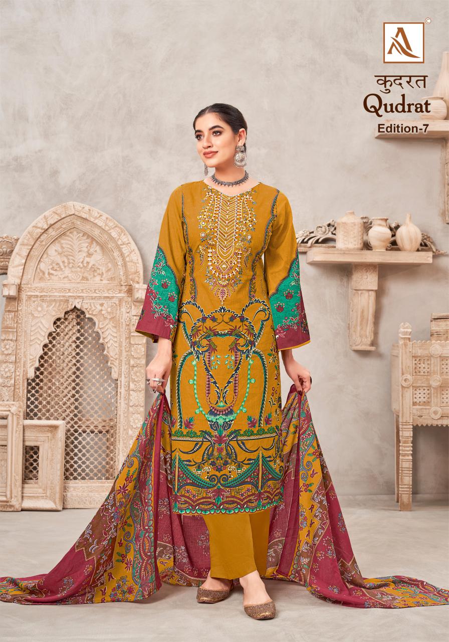 Alok Qudrat Vol 7 Dress Materials Wholesale catalog