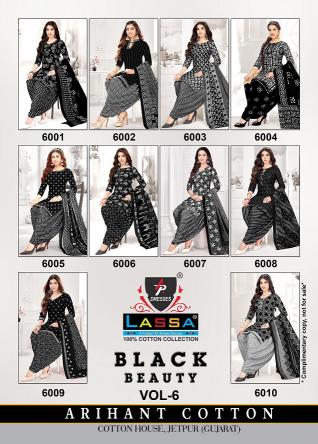 Arihant Lassa Black Beauty Vol-6 – Dress Material - Wholesale Catalog