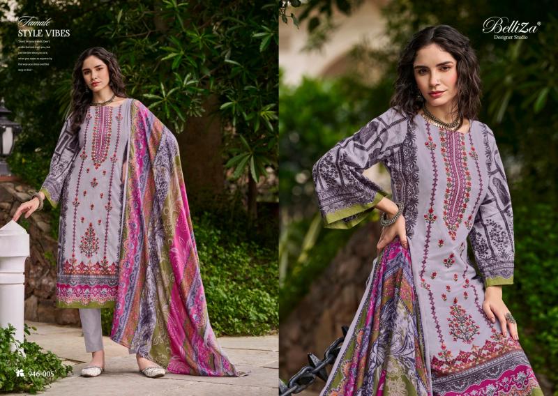 Belliza Bin Saeed Vol 5 Cotton Digital Printed Dress Material Wholesale Catalog