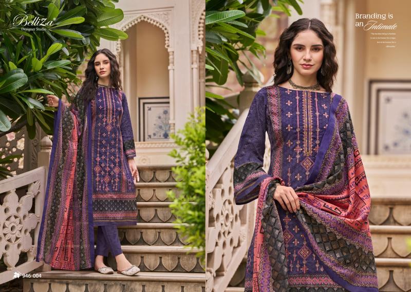 Belliza Bin Saeed Vol 5 Cotton Digital Printed Dress Material Wholesale Catalog