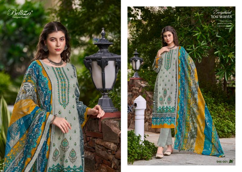 Belliza Bin Saeed Vol 5 Cotton Digital Printed Dress Material Wholesale Catalog