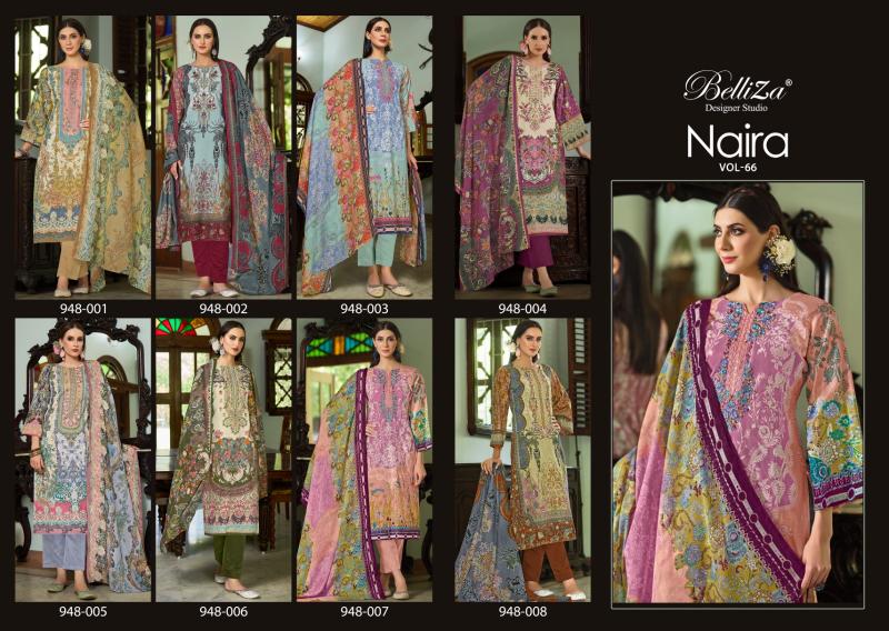 BelliZa Naira Vol 66 Cotton Printed Dress Material Wholesale Catalog