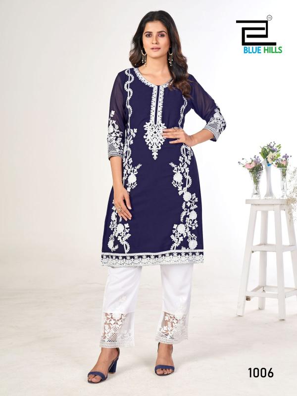 Blue Hills Ahana Georgette Kurti Wholesale catalog