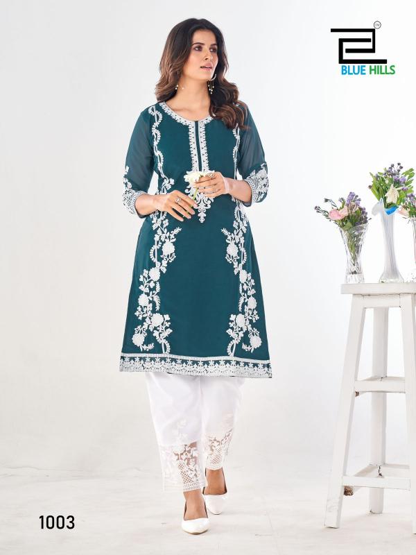 Blue Hills Ahana Georgette Kurti Wholesale catalog