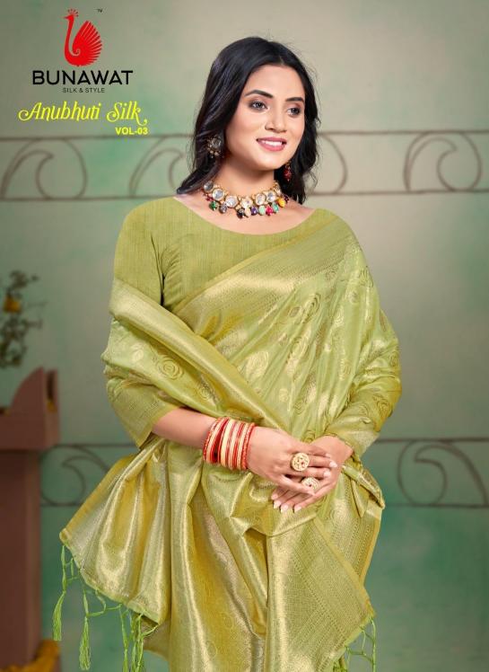 BUNAWAT Anubhuti Silk vol3 Saree Wholesale Catalog