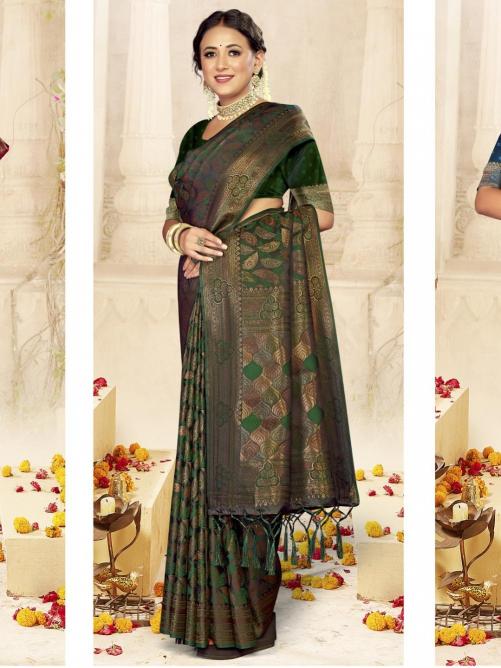 BUNAWAT SULEKHA SATAN Silk Saree Wholesale catalog